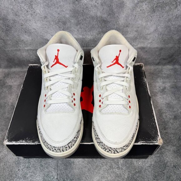 Size 9 | Jordan 3 White Cement With Box| Pre-Owned - Picture 2 of 10